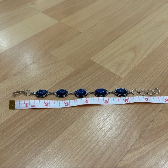 New Lapiz Lazuli Sterling Bracelet - Picture 5 of 8